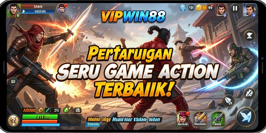 Screenshot menunjukkan pertarungan seru dalam VIPWIN88 dengan grafis memukau.